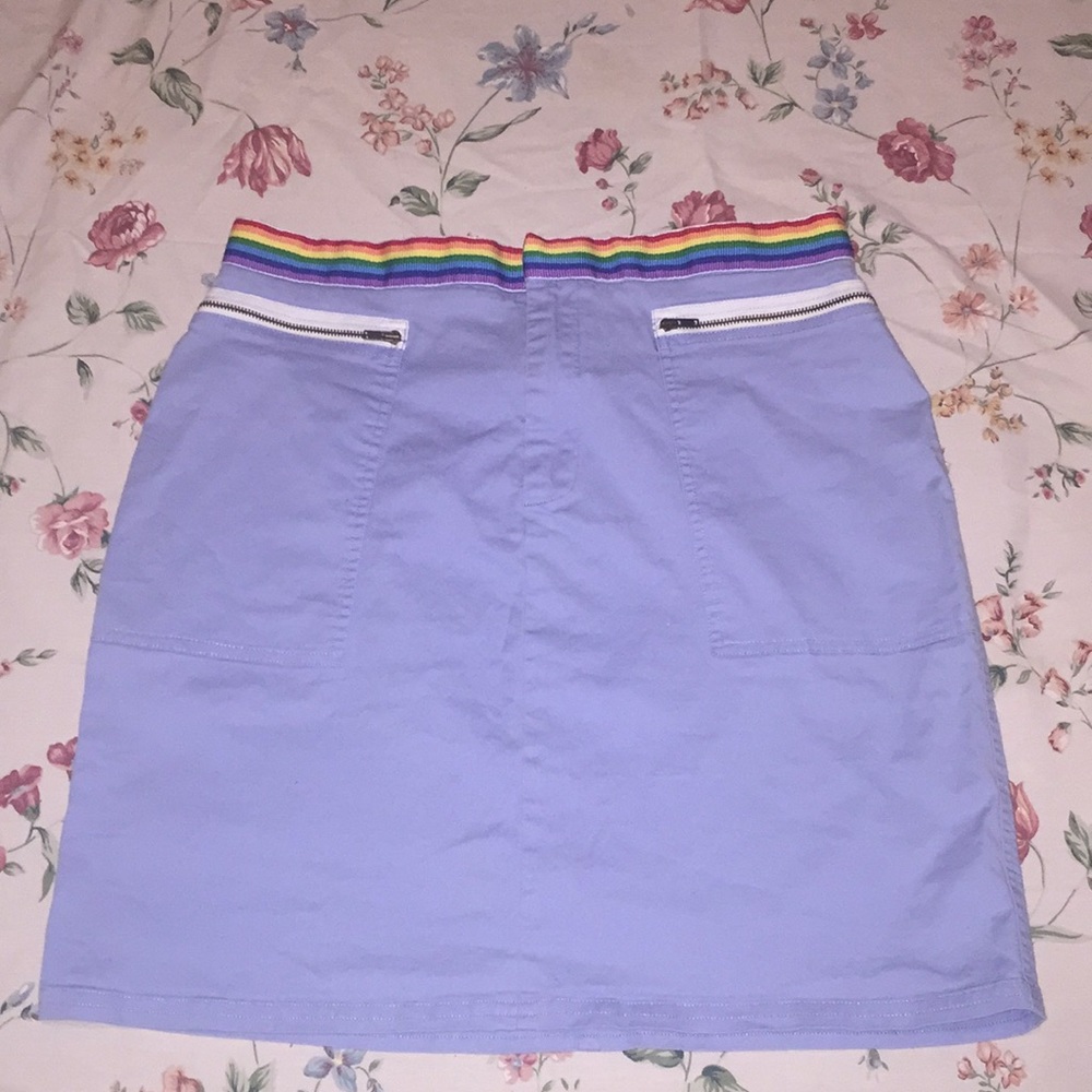 JW Div. of Junction West Vintage Periwinkle Skirt - Picture 3 of 10